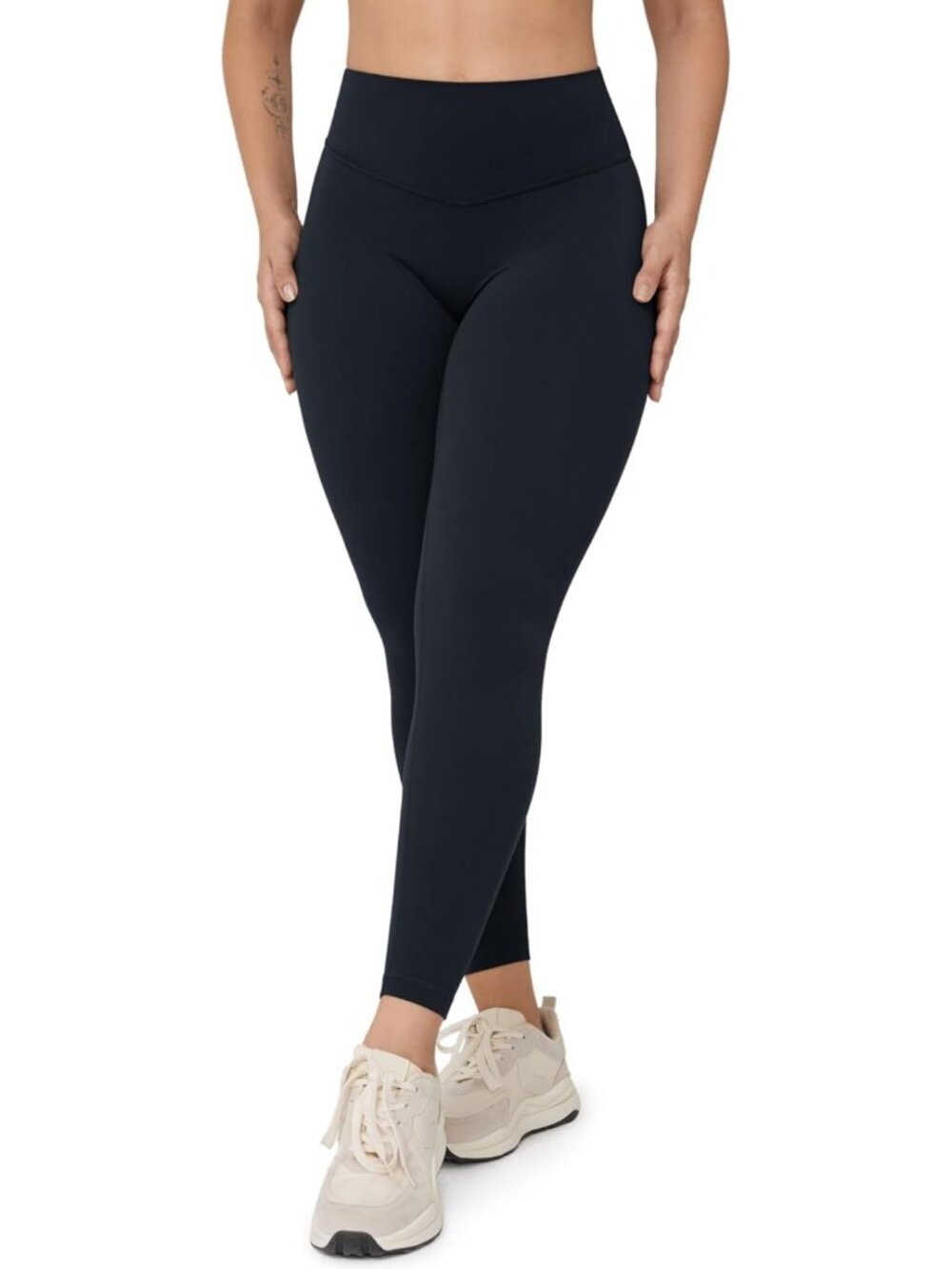 Seamless High-Waisted Leggings with Hugging Fit - 25" Length, Perfect for
